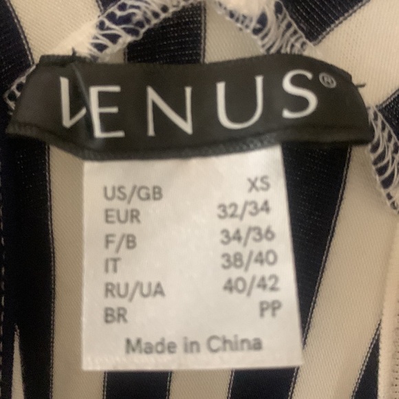 VENUS Navy & White Sailor Racer back Top XS - Picture 6 of 7